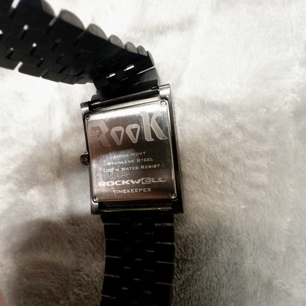 Rockwell Time The Rook 38mm Mens Watch New Band And Battery Grid Pattern Dial
